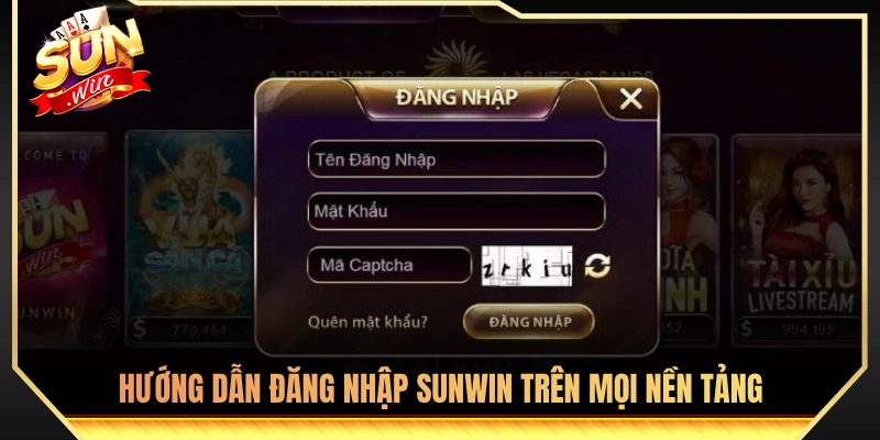 Quy trình đăng nhập Sunwin tiện lợi trên app và web 