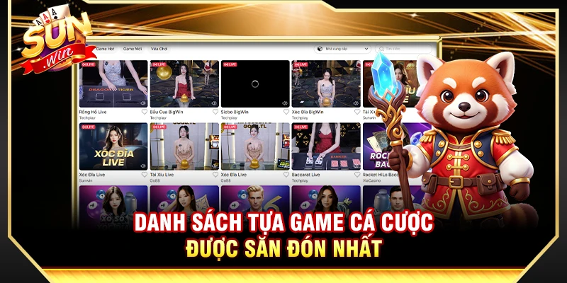 SUNWIN ⭐️ Link Tải Game Bài Sun Win Chính Thức Mới Nhất 2026 18 Danh sách tựa game cá cược được săn đón nhất